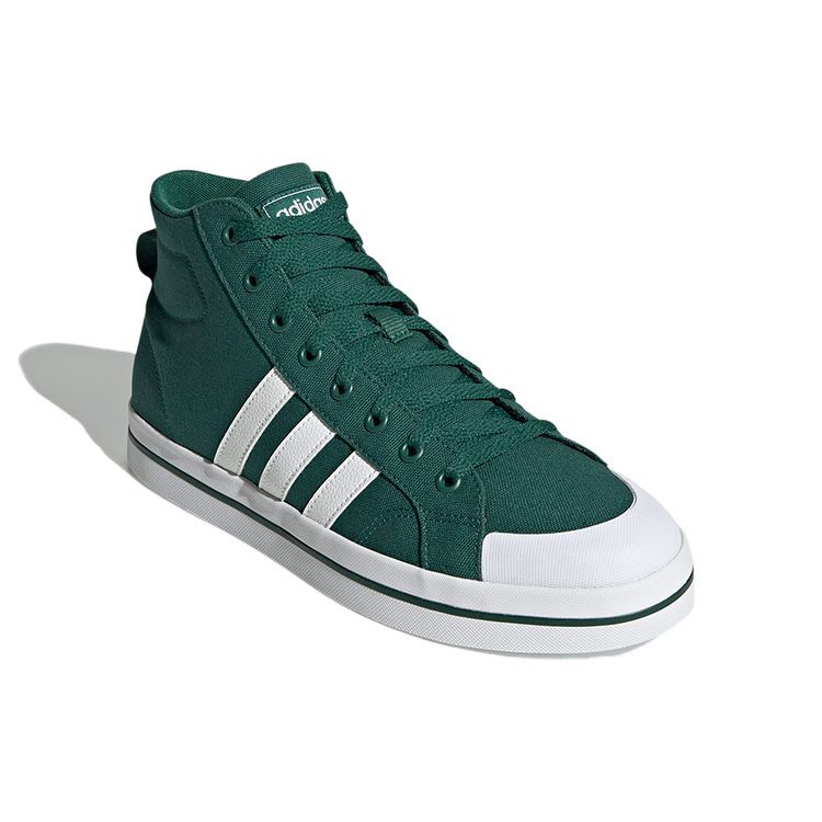 Adidas Neo Bravada Mid Slip Resistant Shock Absorbing High Top Skate Shoes Men Sneakers Dark-Green GY0672