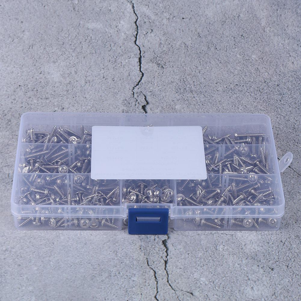 400pcs NickelPlated Carbon Steel Self Tapping Screw Precise Tapping Screw Set M3