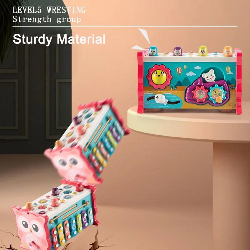 Non-Toxic 8In1 Whack-A-Mole Fishing Game Hammering Toys Montessori Fine Motor Skill Toddler Activities Baby Early Learning Educational Toy