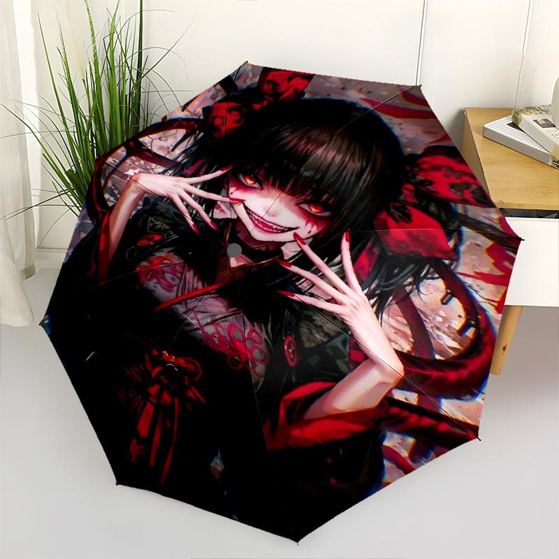 

1pc Floral Printed Automatic Opening/Closing Umbrella with Foldable Design Perfect for Fans, Travelers, Everyday Use - Ideal Gift for Festivals.C