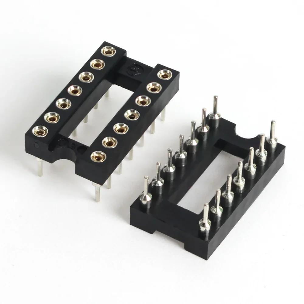 10PCS Round IC Socket 6Pin 8Pin 14Pin 16Pin 18Pin 20Pin 24Pin 28Pin DIP Socket Chips Base DIP IC Sockets Adaptor