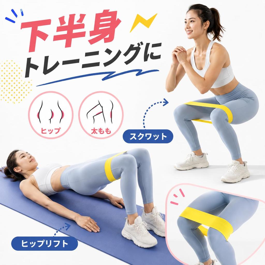 XuJJJJunB Resistance Band 5 Color Set TPE Loop Type for
