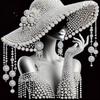5D DIY Teilweise Speziell Geformter Bohrer Diamant Malerei Set Elegante Dame Dekoration