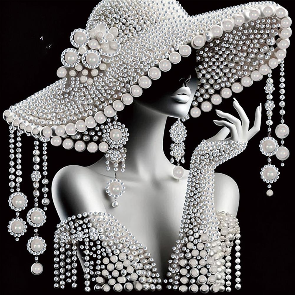 5D DIY Teilweise Speziell Geformter Bohrer Diamant Malerei Set Elegante Dame Dekoration