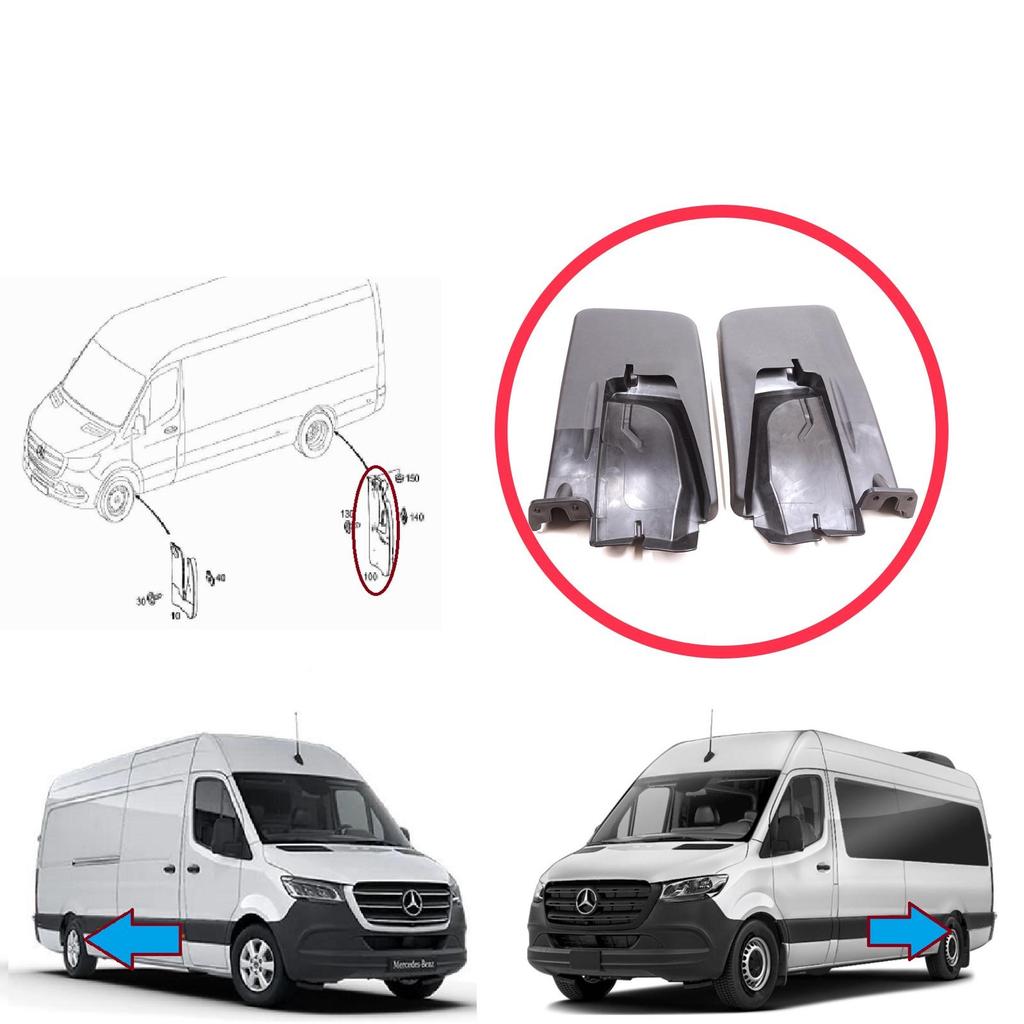 ESP1226 Rear Left Right Mud Flap Splash Guard for Mercedes Sprinter 907 910 VW Crafter SY SZ 2017-On 9078890200 9078890300