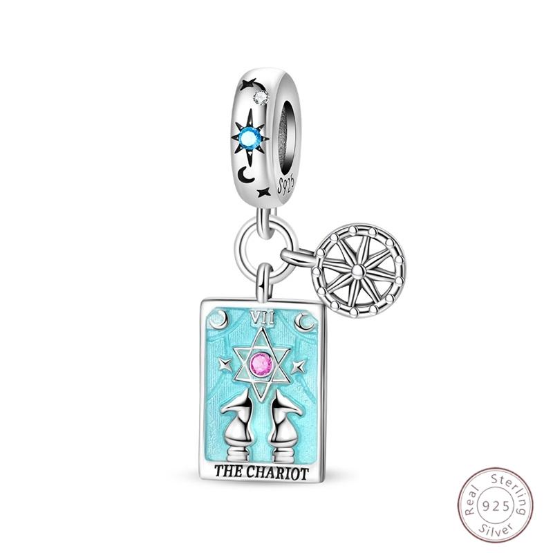 Copper Charms Bead Sun Moon Stars Magic Tarot Charm Pendants Fit Original Bracelets Women Fine Jewelry Accessories
