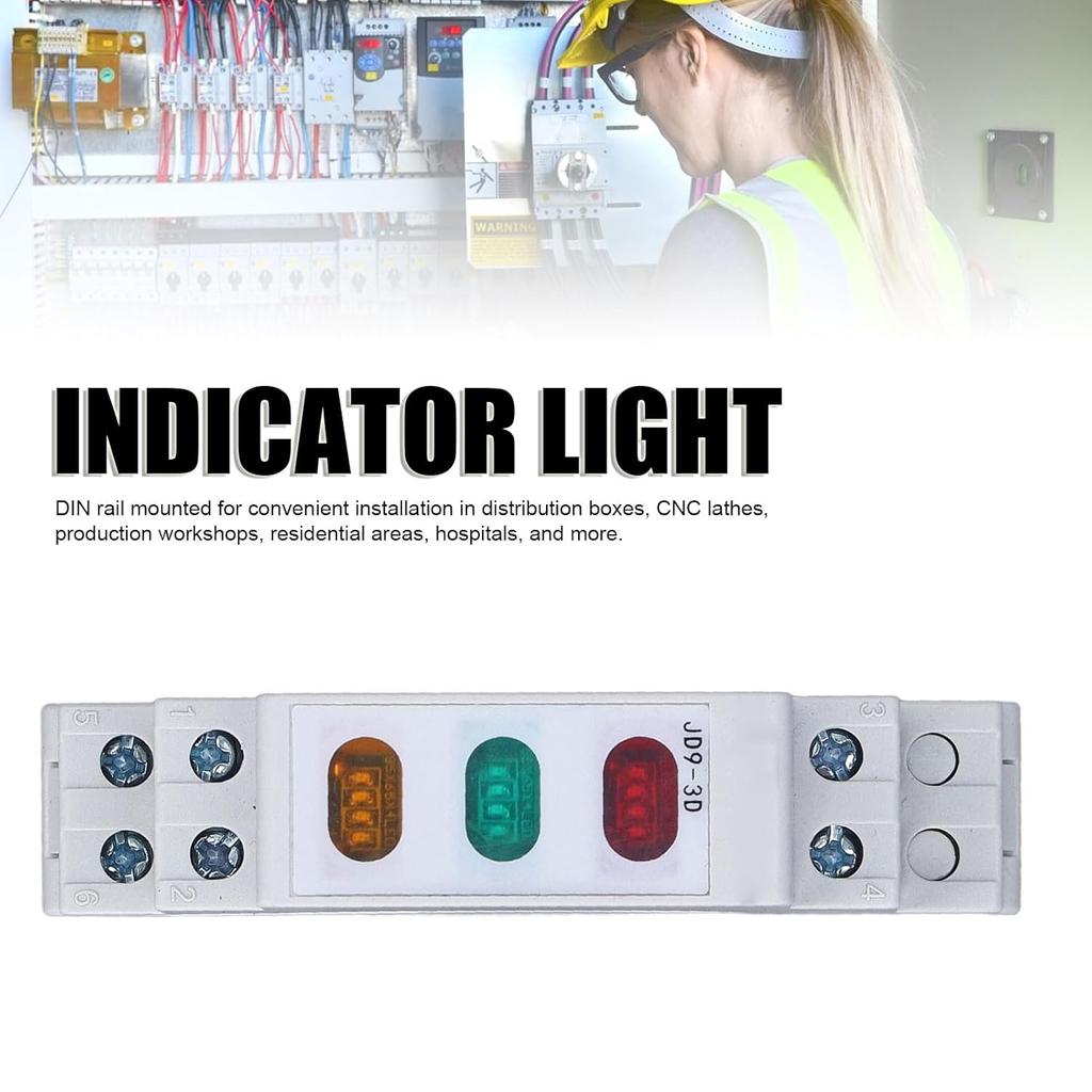 DIN Ray Indicator Light Red Yellow Green For Magnetic Starter Contactor LED Indicator Lamp Multifunctional DIN Rail Adjustable Delay Relay Timer AC