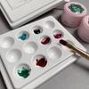 Nail Color Palette Gel Polish Pallet Mixing Drawing Paint Plate Nail Art Tool