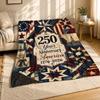 America 250th Anniversary 1776 2026 Coral Fleece Blanket