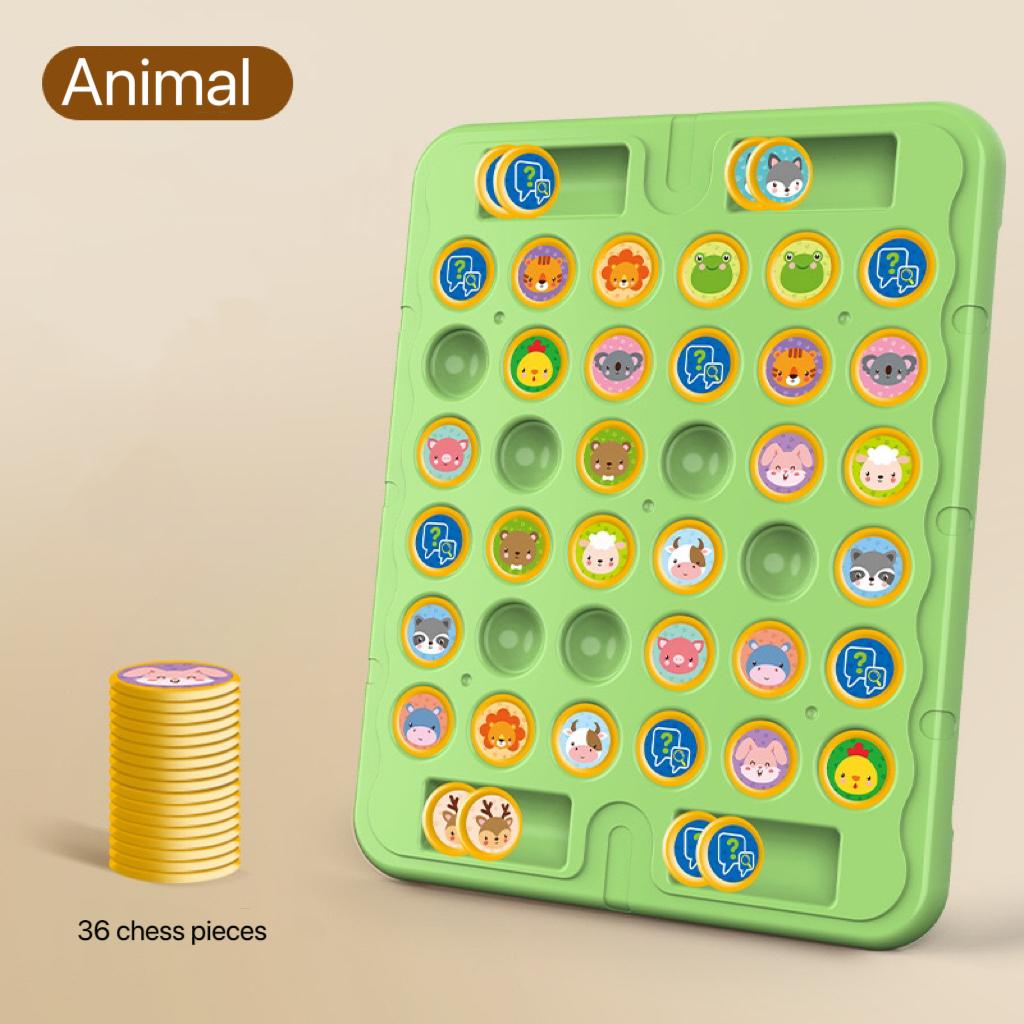 1 Pcs New Animal Flip Chess Board Games Classic Strategy Game Thinking Cognitive Parent Child Interactive Puzzle Party Toy