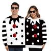 Clown Costume for Couples with Long Sleeves, Costume, Cosplay Accessory, Polyester, Adult