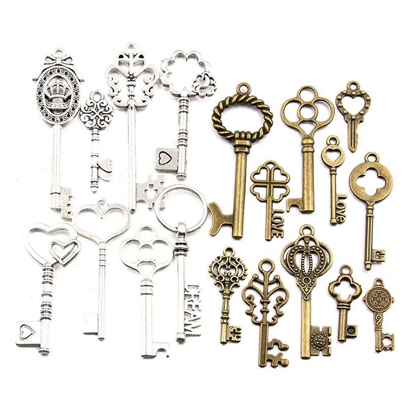 50G/Pack Key Charms Bracelets Necklace Craft Metal Pendant For Jewelry Making Diy Supplies Small Business Supplies