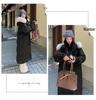 2024 Women's Extra-Long Korean Cotton Quilt Coat - Winter Over-the-Knee Loose Fit