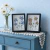 Handmade Sea Glass Art Frame Table Decors Forget Me Not Flower Birds Sea Glass Table Art Decors Gift for Friend
