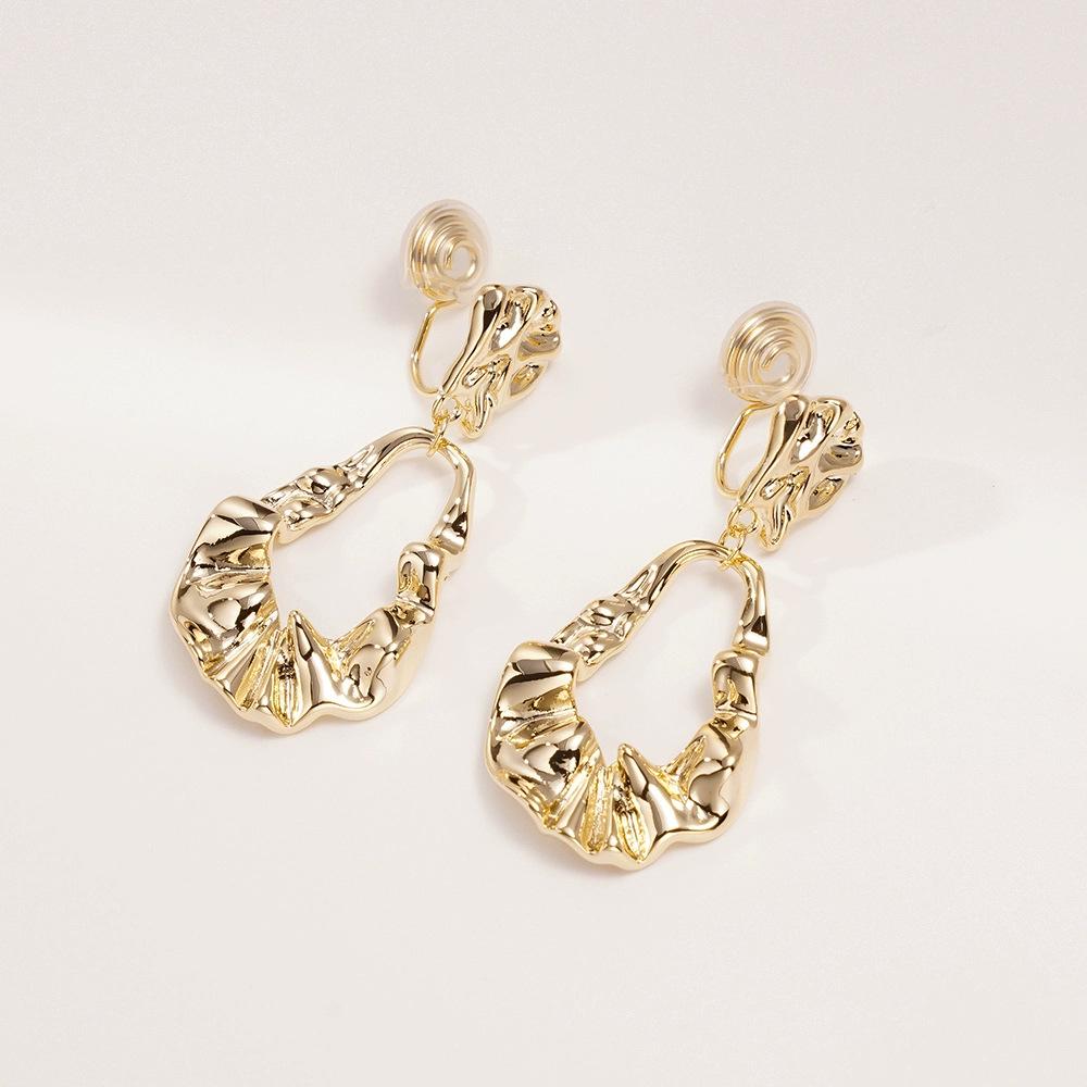 

Elegant Irregular Tassel Clip-On Earrings for Women - Mosquito Coil Design Studs