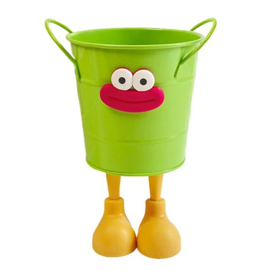 Metal Bucket Pencil Holder Funny Desk Organizer for Office Home Large Capacity Stationery Storage Boxes for Pens Markers Rulers
