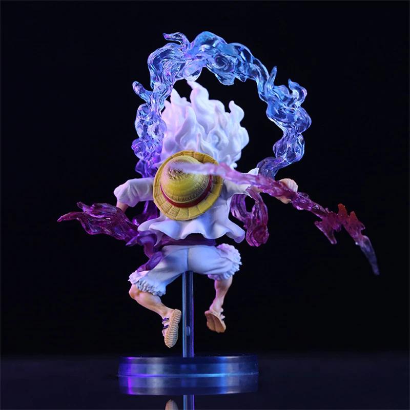 Bandai 10cm Mini One Piece Luffy Gear 5 Action Figure Sun God Nika Statue Anime Figurine Pvc Model Doll Collection Toy Gift Kids