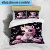 Magical Unicorn Fantasy 3pcs Bedding,Including 1pc Duvet Cover And 2pcs Pillowcases Perfect for Christmas,Ideal for Bedroom, Dormitory