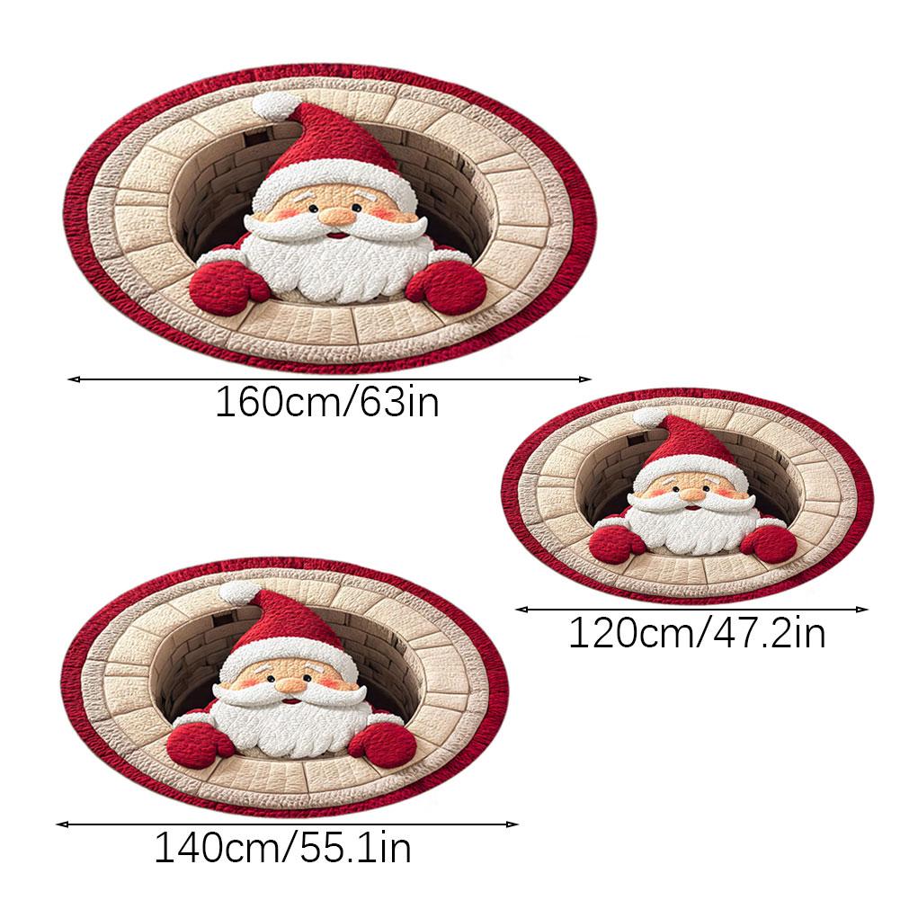 160cm Xmas Rug,Christmas Carpet Door Merry Christmas Mat Festival Santa Home Decorations Home 2025 Navidad Xmas Ornament