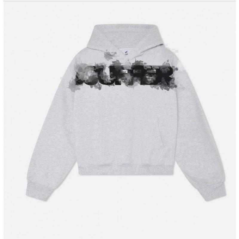 Moletom Casual Hip Hop Feminino Corte Amplo Estampa de Letras Pulôver Streetwear Estilo Casal