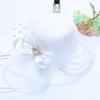 Summer Uv Protection Sun Hat Women'S Hot Diamond Mesh Gauze Hat Outdoor Sun Protection Beach Basin Hat