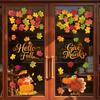 Thanksgiving Window Clings Fall Squirrel Turkey Pumpkin Stickers for Storefront Glass Decorations