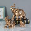 Elegant Elephant Sculpture Feng Shuis Wealth Statue Home Office Car Decoration Resin Artwork Collectible Gift for Friend