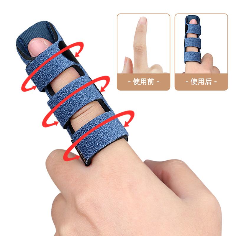 1Pc Finger Fixation Splint, Hand Support, Finger Support, Steel Plate, Five-finger Comfortable Fixation, Sports Finger Guard, Protective Gear