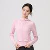 Lu Chuan Slim Fit Hooded Yoga Jacket with Waistband Pocket and Zipper.