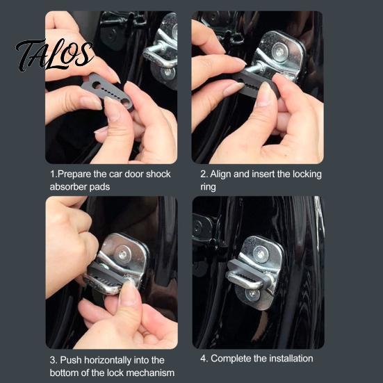Amortiguador de Impacto para Puerta de Coche 4 Piezas Amortiguador Universal para Coche, Almohadilla de Aislamiento Acústico, Protección Anti-Choque Autoadhesiva para la Mayoría de Vehículos, Silicona