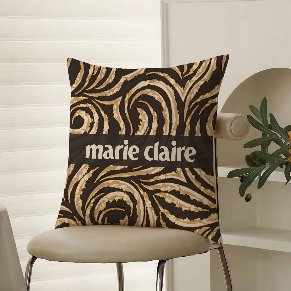 

International Magazine Marie Claire-A Pillow Case Comfort Sofa Bed Silky elegant Invisible zipper Decorative cushion cover 12x12Inch