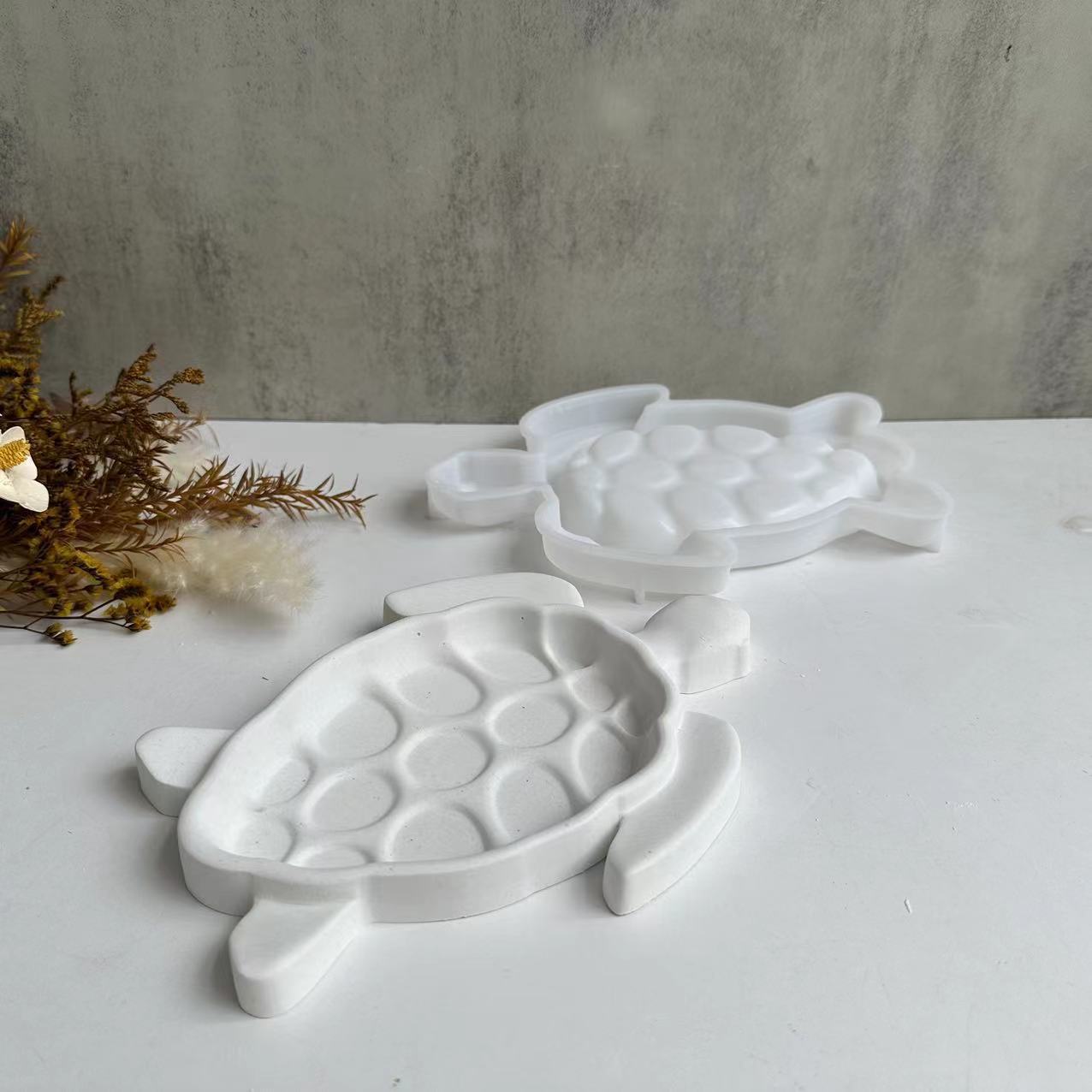 

Новая силиконовая форма для подноса с изображением морской черепахи, поднос для фруктов, форма для самостоятельной сборки из гипсовой глины и эпоксидной смолы, подставка под ювелирные изделия, силиконовая форма для домашнего декора белый