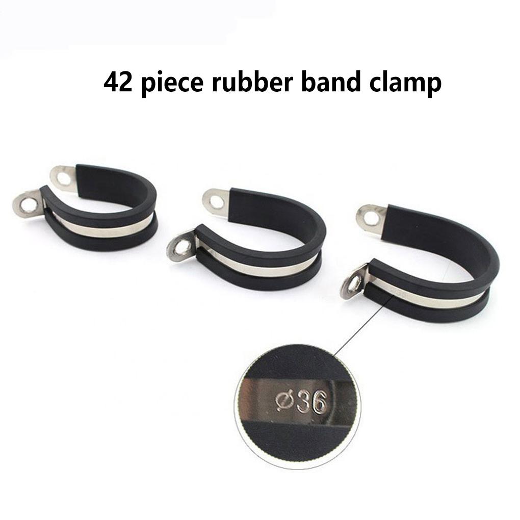 42 Stück Klemmenzubehör Rohrleitungsklemmfixator Professionelle Festklemmen Schlauchhalterclip Schläuche Befestigungselement Teil