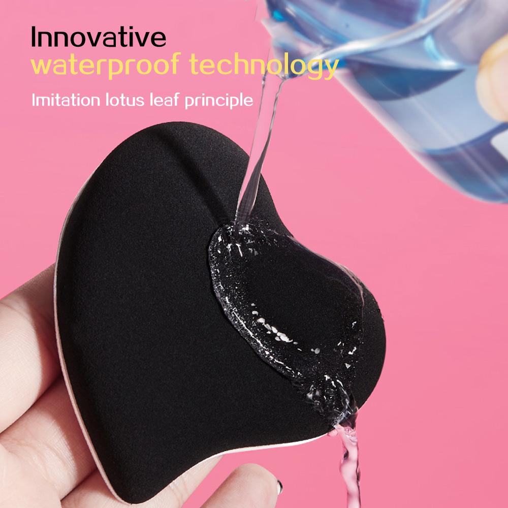 Cotton Candy Heart-shaped Pink Soft Makeup Soft Wet And Dry Dual-use Liquid Foundation Powder Puff
