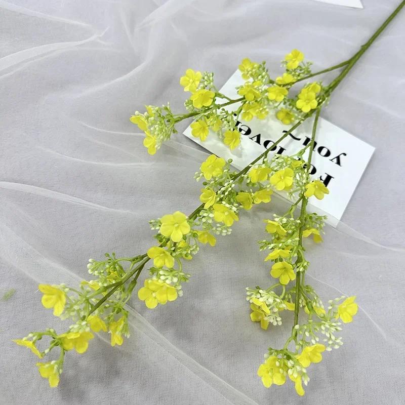 Simulation Flowers Silk Gypsophilas Wedding Decor Artificial 3 Forks Gypsophila Branches Pink Fake Flower Balcony Decoration