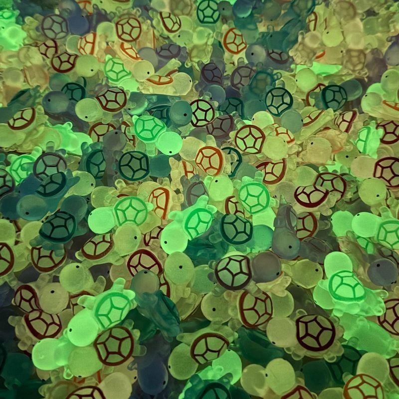 1/5/10PCS Creative Cute Luminous Mini Turtle Decoration Fluorescent Turtle Micro Landscape DIY Fish Tank Decoration Small Decoration