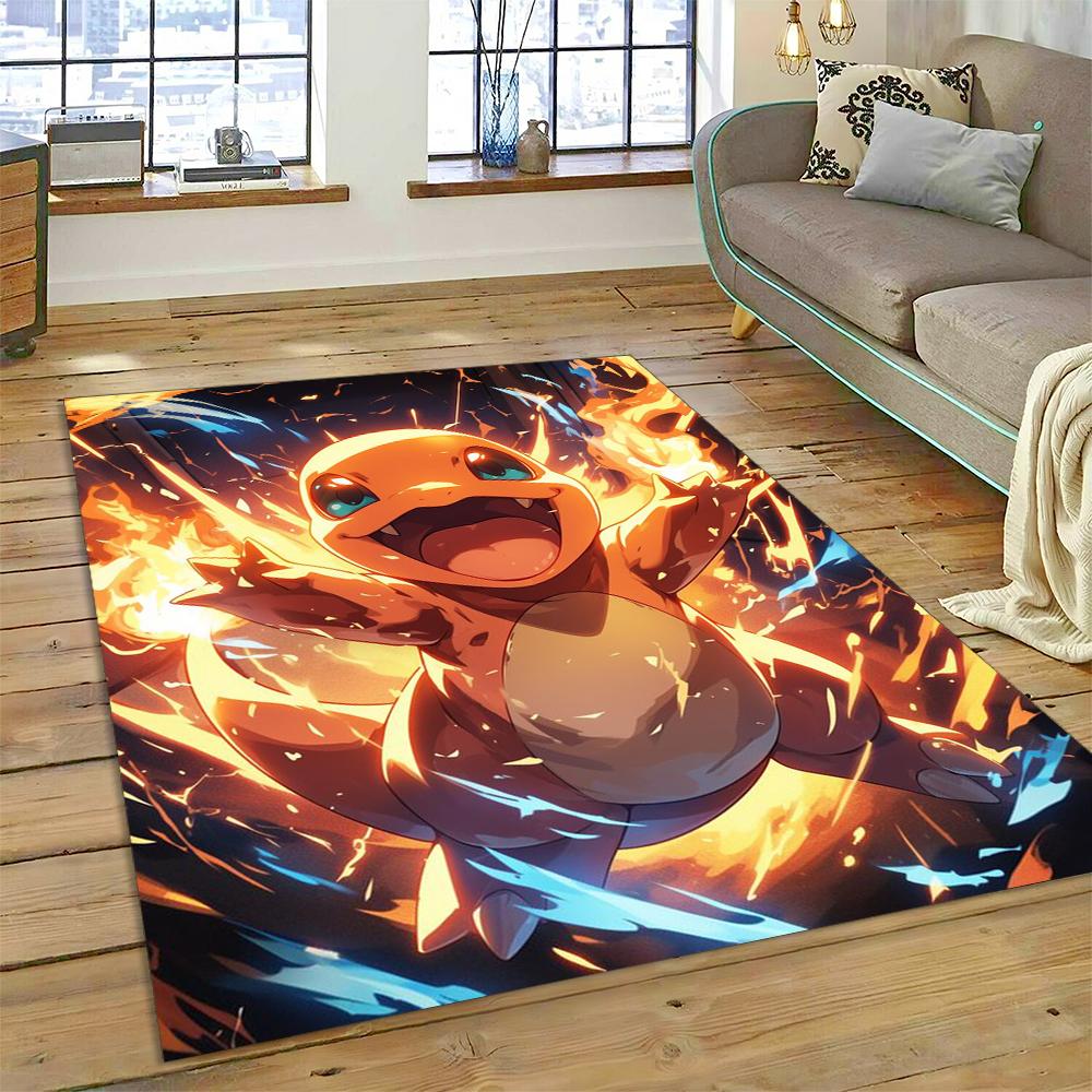 27 Stili Charizard Charmander Pokemon di Fuoco Cartone Animato Dracaufeu Tappeto per Camera da Letto Soggiorno Casa Decorazione Divano, Tappetino