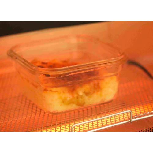 Advanced Door GlassLock Easy-Open Heat-Resistant Glass Container, Square, 400ml (OCST-040E)