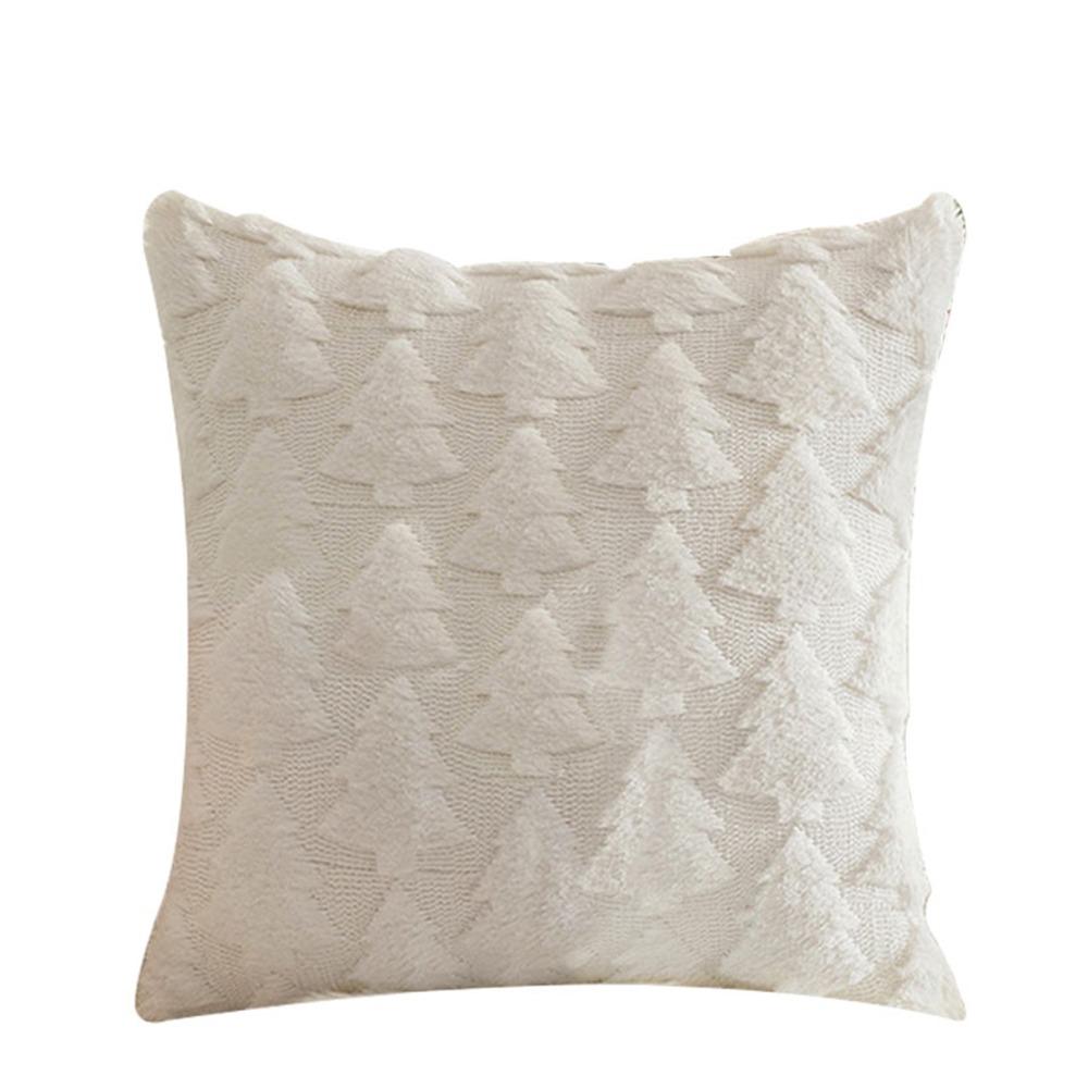 3D Pattern Pillow Case Christmas Tree Cushion Cover Christmas Plush Pillowcase  Living Room/Office