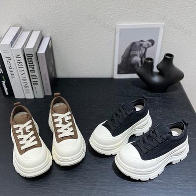 Chaussures Décontractées pour Femmes 2026 Printemps Automne Nouvelles Vintage Confort Augmentation de Hauteur Chaussures à Plateforme Extérieur Antidérapant à Lacets Chaussures à Plateforme