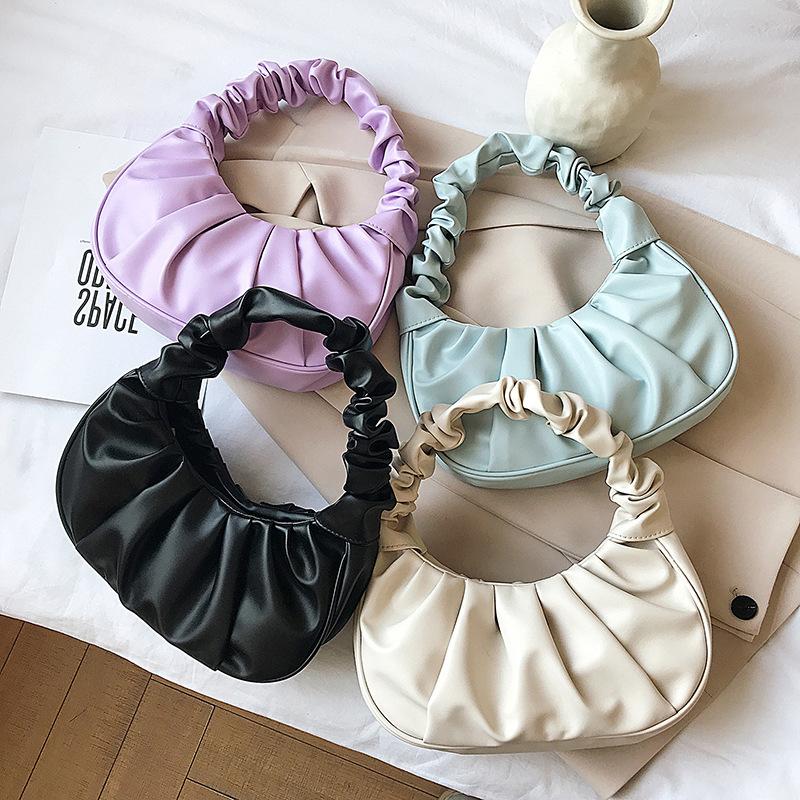 Bag Women 2025 New Korean One Shoulder Dumpling Bag French Bag Fashion Cloud Bag Folded Portable Underarm Bag