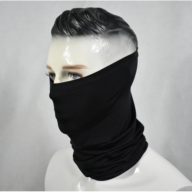 

Summer Cycling Fishing Ice Silk Mask Fashion Outdoor Sports Breathable Magic Headband Sun Protection Cycling Scarf 013 Black All yards
