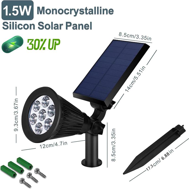 Solar Light Outdoor Waterproof Solar Garden Light Landscape Lighting Channel Spotlight Wall Light Automatic on/off (warm/white)