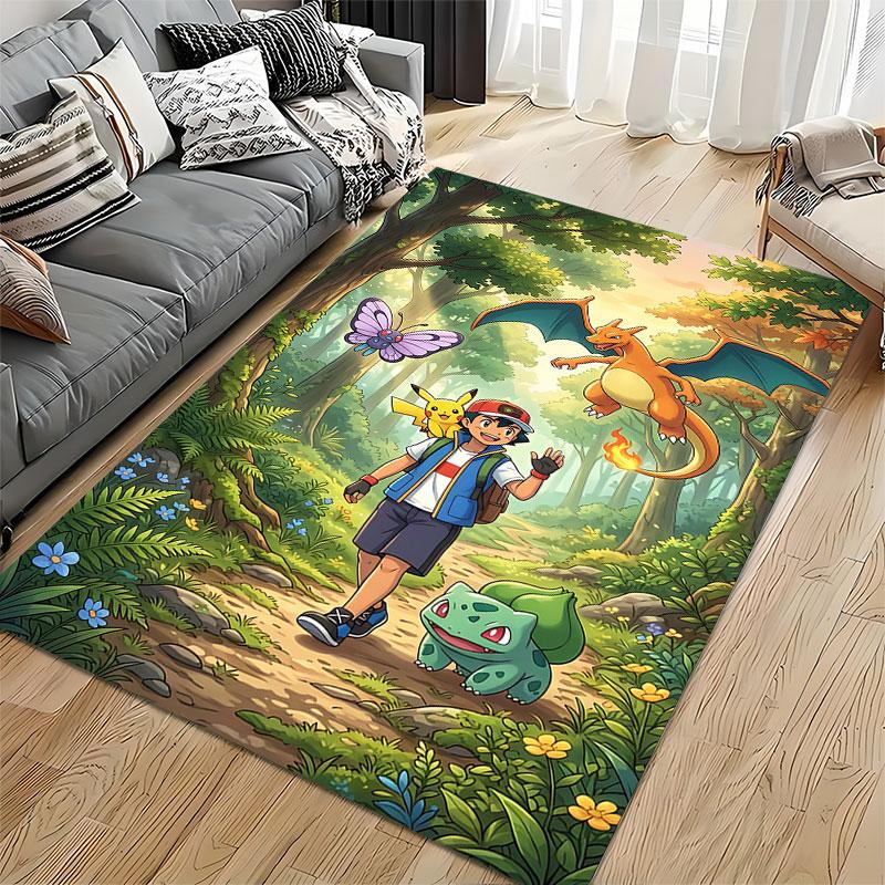 Anime Forest Adventure Carpet Suitable As a Non-slip Mat for the Living Room or Bedroom Sofa