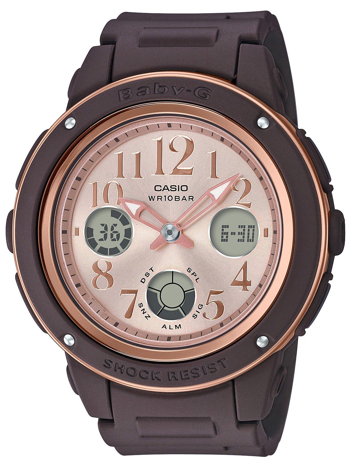 

Часы Babygie темно-коричневые коричневые [Casio] [] и BGA-150PG-5B1JF женские коричневый