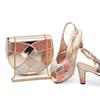 Strass-Peep-Toe-Heels & Tasche Set für Silvester