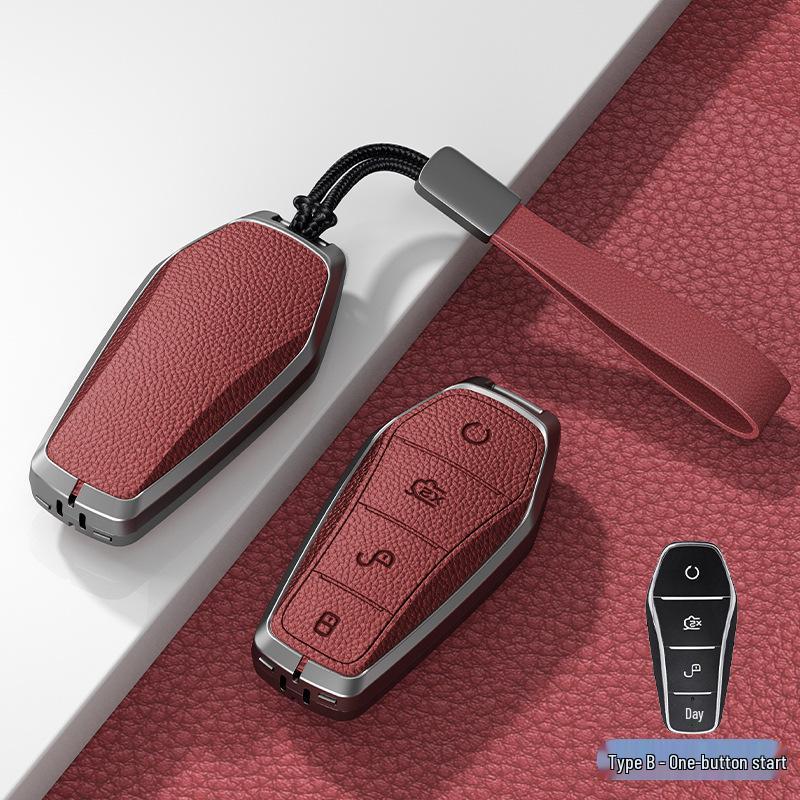 BYD Han Key Case: Fits BYD Qin Pro, Song Max, New Energy, Tang, and Song Plus Car Bagi with Metal Shell