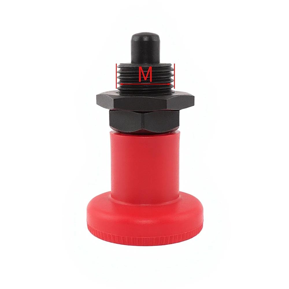 

M12/16 Thread Sefl-Locking/Return Type index plunger Spring plungers Plastic Knob Spring Lock Pin Fine Thread Knob Plunger BK-M12 червоний