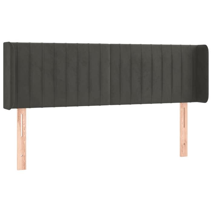 VidaXL LED Headboard Bedroom Furniture Double Bed Accessory Head of Bed Frame Interior Dark Grey 3123523