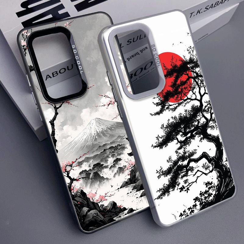 Japanese Minimalist Pine Tree Soft Phone Case for Samsung A17 A16 A15 A14 A13 A57 A56 A55 A54 A53 A37 A36 A35 A34 A33 A26 A25 A2
